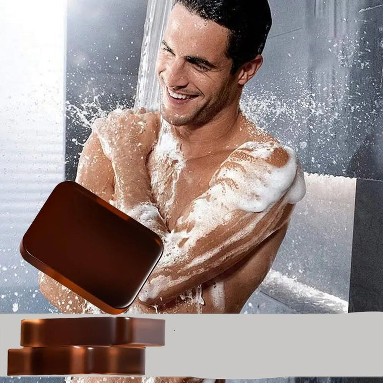 Men's Sandalwood Handmade Soap, three-in-one, Cleansing Soap cleanses face, hair, bathes the whole body, moisturizes1/3/6PCS