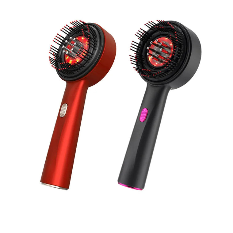 Electric Massage Comb Vibration Red Light Therapy Hair Growth Massage Scalp Brush Anti Hair Loss Liquid Oil Applicator