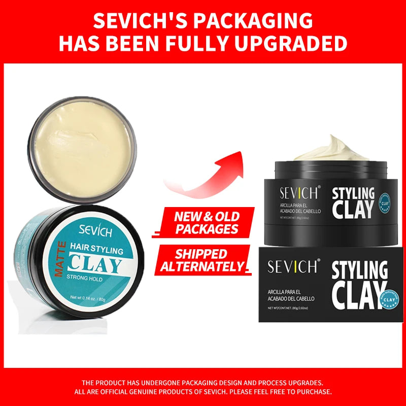 Sevich Hair Styling Wax Fashion Hairstyle Finished Natural Matte Fluffy Strong Hold Hair Pomade Professional Men's Hair Clay