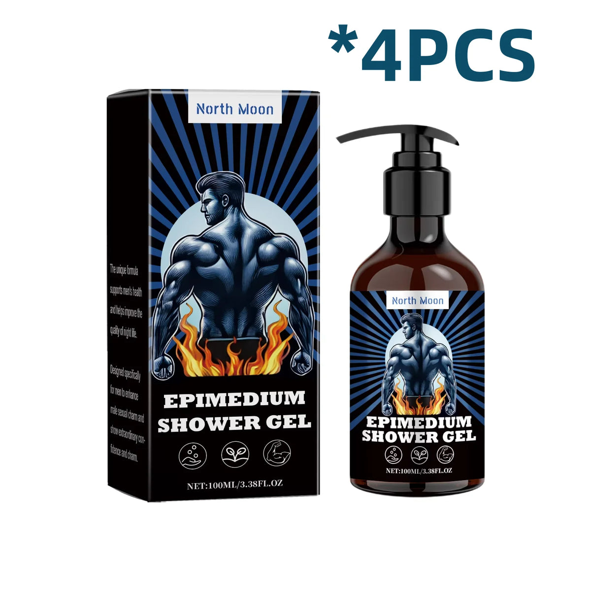 North Moon Men Coconut Oil Shower Gel Removing Exfoliate Lasting Nourish Smooth Reduce Dry For Sensitive Skin Body Washing Gels