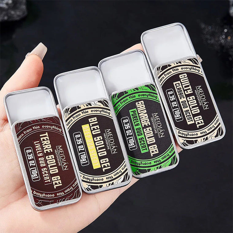 Men Solid Cologne Long-lasting Fragrance Men Deodorant Set 4 In A Box Portable Woman Floral Scent Solid Balm Gel Light Fragrance