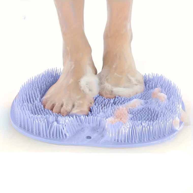 1PC Bathroom Shower Foot Massage Mat with Non-slip Suction Cup Wall-mounted Back Scrub Massage Bathroom Essential Refreshing