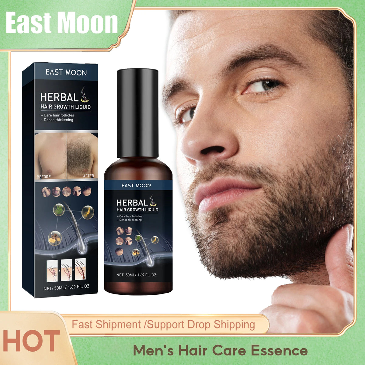 50ml Beard Growth Serum Spray