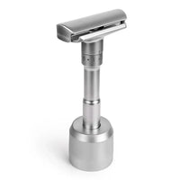 QSHAVE Adjustable Safety Razor kit  Men's Shaving kit Holder + Razor + Blade Disposal Case +15 Blades set