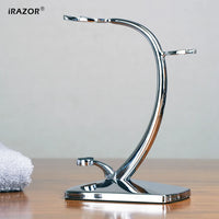 iRAZOR Shaving Bowl and Stand Set with Magnetic Base - 304 Steel Bowl & Chrome Plated Alloy Stand,Fit Most Razors and Brushes