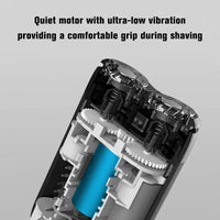 NEW MIJIA Electric Shaver S100 IPX7 Waterproof 7200RPM Dual Floating Head Wet/Dry Shaving Type-C Fast Charge 90min USB Razor -CN