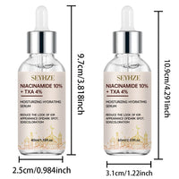 SEYHZE 10% Niacinamide + 4% TXA Double Layer Moisturizing Essence 40ml/60ml Day And Night Universal Serum for Men And Women Brig