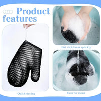 Honeycomb Exfoliating Glove for Face and Body Deep Cleansing Quick Dry TPU Shower Mitt Men Women Spa Bath Tools