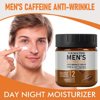 Caffeine Anti-wrinkle Cream for Men Remove Face & Neck Wrinkles Firming Moisturizing Skin Retinol Face Cream Facial Treatment