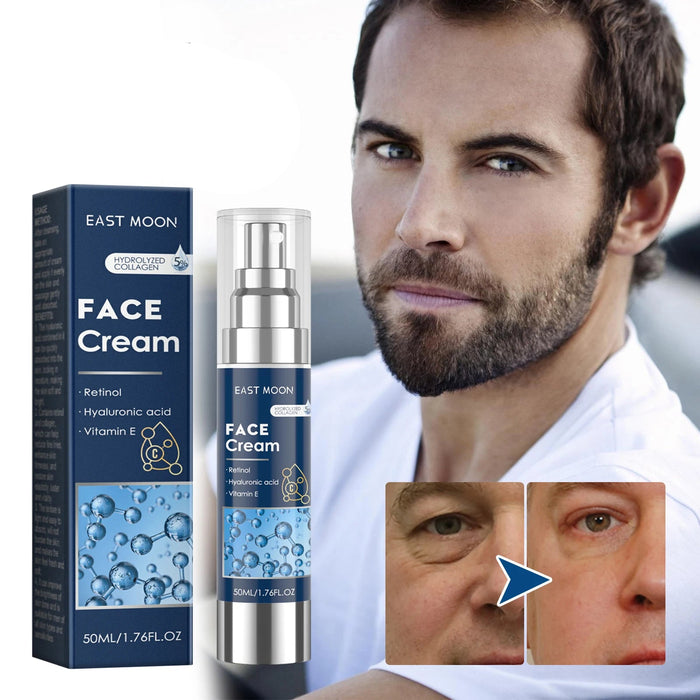 Retinol Face Cream for Men Firming Lifting Brightening Fade Fine Lines Anti Puffiness Moisturizing Nourishing Facial Skin Care