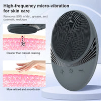 Portable Silicone Waterproof Rechargeable Face Wash Brush, 5 Cleansing Modes, Electric Deep Cleaning for Men & Women
