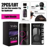 SEVICH Hair Fiber Thickening Spray Set 12g Instant Regrowth Powder Hair Building Fiber Applicator Hairline Powder Hair Concealer