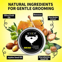 Beard Care Wax Beard Nourishing Balm Strong Holding Natural Beard Balm Conditioner Keep Smoothing Men Beards Styling Products