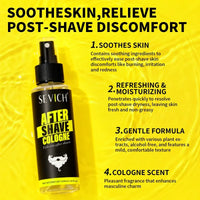 Cologne After Shave Spray 100ml Non-irritating Soften Sideburn Beard Shaving Gel Foam Moisturizing After Shave Fragrance for Man