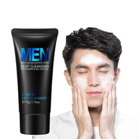 LAIKOU Men Facial Cleanser Face Wash Moisturizing Man Skin Care Oil Control Blackhead Remove Scrub Cosmetics Deep Norishing 50g