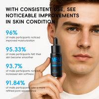 LAIKOU Men's Hydrating Firming Facial Serum 30ml, Quick Absorbing Soft Smooth Skin With Hyaluronic Acid Collagen & Niacinamide