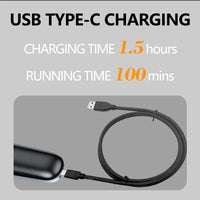 HTC Electric Shaver One Blade USB Rechargeable Electric Beard Trimmer Washable Safety Face Razor Shaving Machine for Men