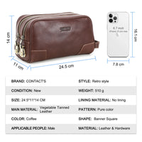 Genuine Leather Lock Clutch Bag