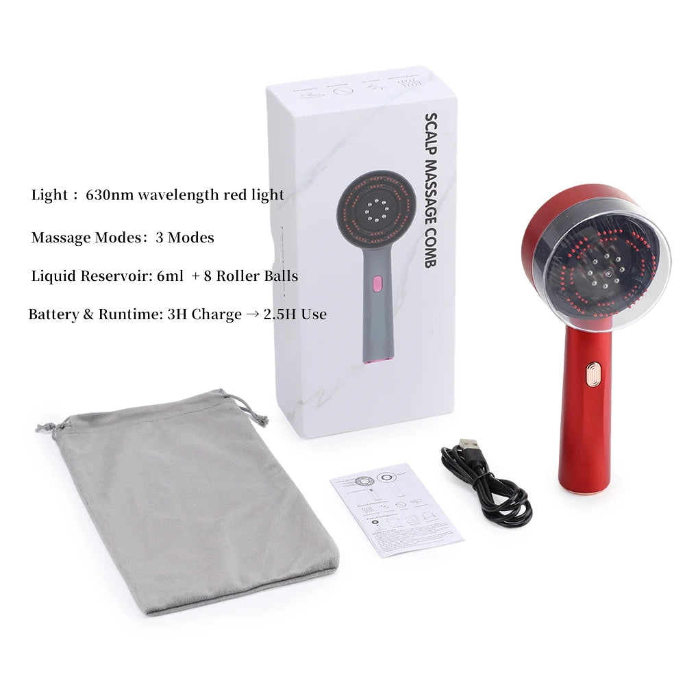 Cordless Scalp Massage Light Comb