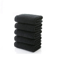 5 Pieces 35x75cm 100% Cotton Black Face Towel Set No Fading Hand Towels for Men Hotel Corporate Gift Soft and Highly Absorbent
