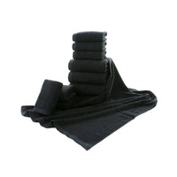 5 Pieces 35x75cm 100% Cotton Black Face Towel Set No Fading Hand Towels for Men Hotel Corporate Gift Soft and Highly Absorbent
