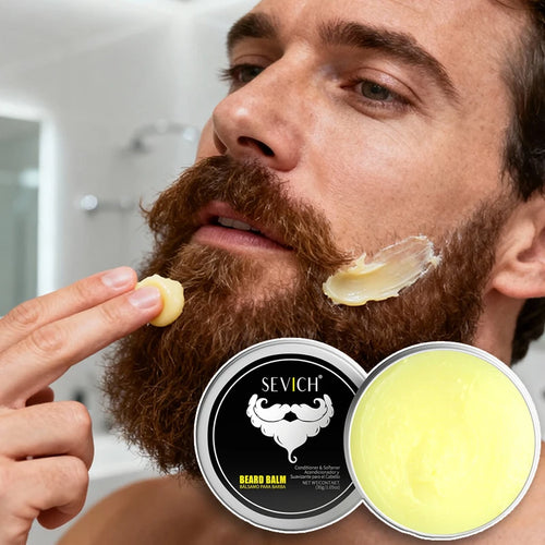 Beard Care Wax Beard Nourishing Balm Strong Holding Natural Beard Balm Conditioner Keep Smoothing Men Beards Styling Products