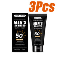 Men's Moisturizing Sunscreen Spf 50 Uv Protection Facial Sun Block Fast Absorbing Non-Greasy Matte Finish with Hyaluronic Acid