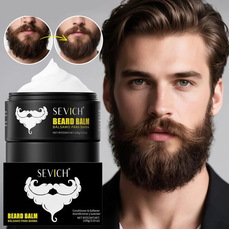 Natural Beard Growth Kit For Men Beard Thickening Care Oil Moisturizing Beard Cream Wax Beard Shampoo Conditioner Beard Styling