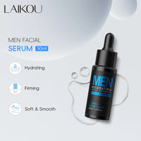 LAIKOU Men's Hydrating Firming Facial Serum 30ml, Quick Absorbing Soft Smooth Skin With Hyaluronic Acid Collagen & Niacinamide
