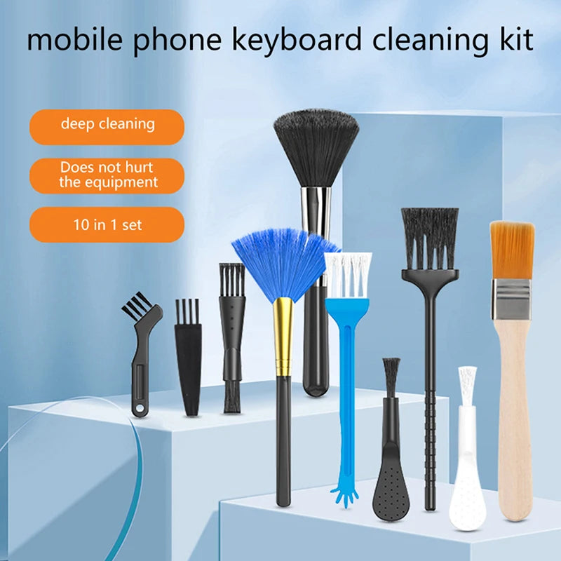 10 Pcs Small Tools Car Phone Dust Brushes Dust Cleaner Accessories Shaver Household PC Laptop Keyboard Cleaning Tools Brush Kit
