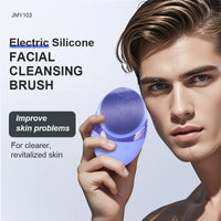 Portable Silicone Waterproof Rechargeable Face Wash Brush, 5 Cleansing Modes, Electric Deep Cleaning for Men & Women