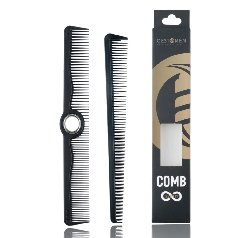 2Pc New Professional Barber Combs Set Spinning Wide Fine Tooth Haircut Combs Anti-static Taper Comb For Salon Hairdressing Tools
