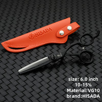 HISADA Hairdressing Scissors Professional Barber Scissors 6.0 Inch Scissors VG10 Material Professional Barber Scissors