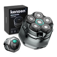 KENSEN Electric Head Shavers for Bald Men 6D Magnetic Razor Beard Trimmer USB Rechargeable LED Display Waterproof Beard Shavers