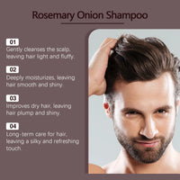 Red Onion Shampoo Rosemary Hair Growth Soft Shine Hydrating Stronger Hair Root Cleansing Scalp Refreshing Biotin Infused Shampoo