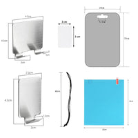 25cm Acrylic Anti Fog Mirror Bathroom Tools Shower Shaving Fogless Mirror Washroom Accessories With Wall Suction For Men Women