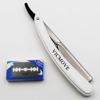 1set Men Straight Barber edge Razors Folding Shaving Knife Hair Removal Tools With 10pcs Blades