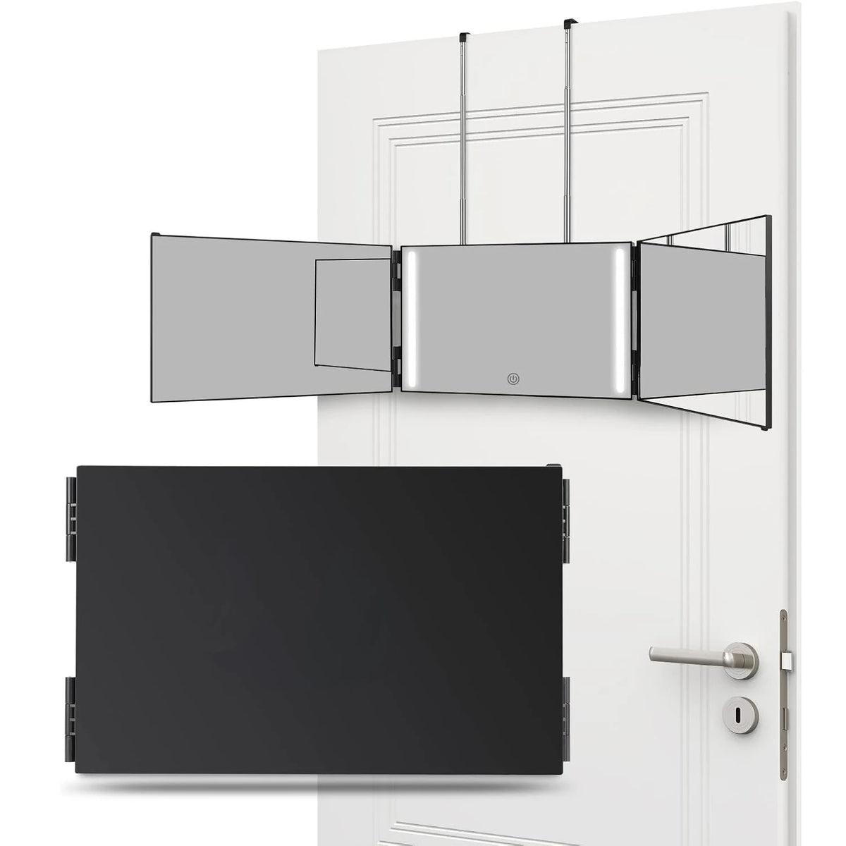 LED Three Way Haircut Mirror