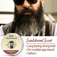30g Natural Shea Butter Beard Balm for Men Facial Hair Beard Growth Wax Moisturizing Smoothing Mustache Cream Beard Care