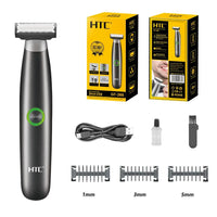 HTC Electric Shaver One Blade USB Rechargeable Electric Beard Trimmer Washable Safety Face Razor Shaving Machine for Men