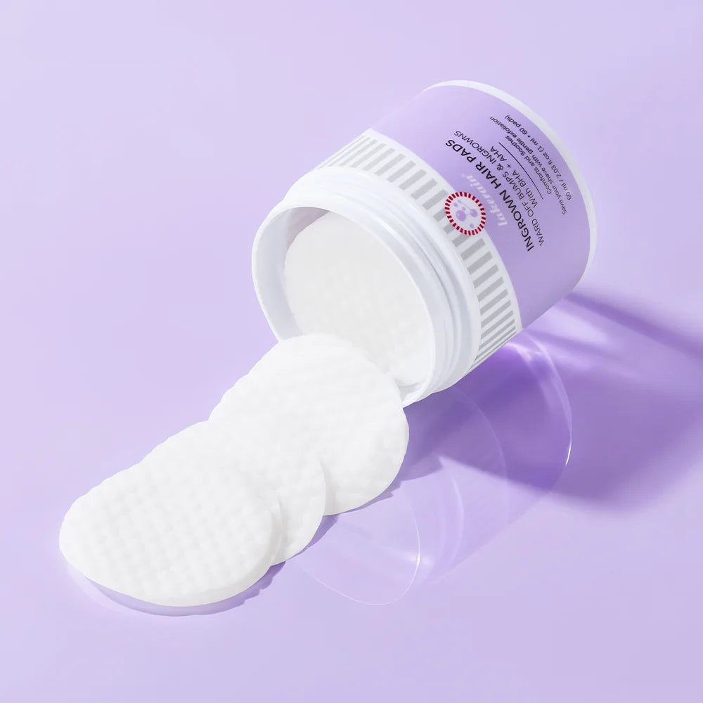 Aftershave Treatment Pads Ingrown Hair Pads to Help Prevent Razor Bumps for Men & Women - Exfoliate Underarms & Bikini Area