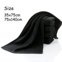 5 Pieces 35x75cm 100% Cotton Black Face Towel Set No Fading Hand Towels for Men Hotel Corporate Gift Soft and Highly Absorbent