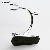 iRAZOR Shaving Bowl and Stand Set with Magnetic Base - 304 Steel Bowl & Chrome Plated Alloy Stand,Fit Most Razors and Brushes