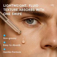 LAIKOU Men's Hydrating Firming Facial Serum 30ml, Quick Absorbing Soft Smooth Skin With Hyaluronic Acid Collagen & Niacinamide