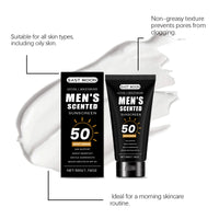 Men's Moisturizing Sunscreen Spf 50 Uv Protection Facial Sun Block Fast Absorbing Non-Greasy Matte Finish with Hyaluronic Acid