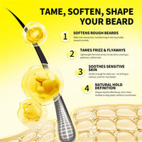 Beard Care Wax Beard Nourishing Balm Strong Holding Natural Beard Balm Conditioner Keep Smoothing Men Beards Styling Products