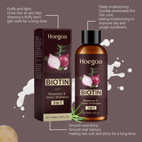 Red Onion Shampoo Rosemary Hair Growth Soft Shine Hydrating Stronger Hair Root Cleansing Scalp Refreshing Biotin Infused Shampoo