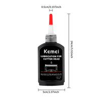 Kemei Premium Hair Clipper Blade Lubricating Oil for Trimmers Blade Corrosion for Rust Prevention Fits Oil Bottle Suitable