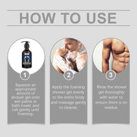 North Moon Men Coconut Oil Shower Gel Removing Exfoliate Lasting Nourish Smooth Reduce Dry For Sensitive Skin Body Washing Gels