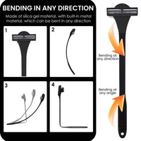 Silicone Back Shaver Scrubber Set